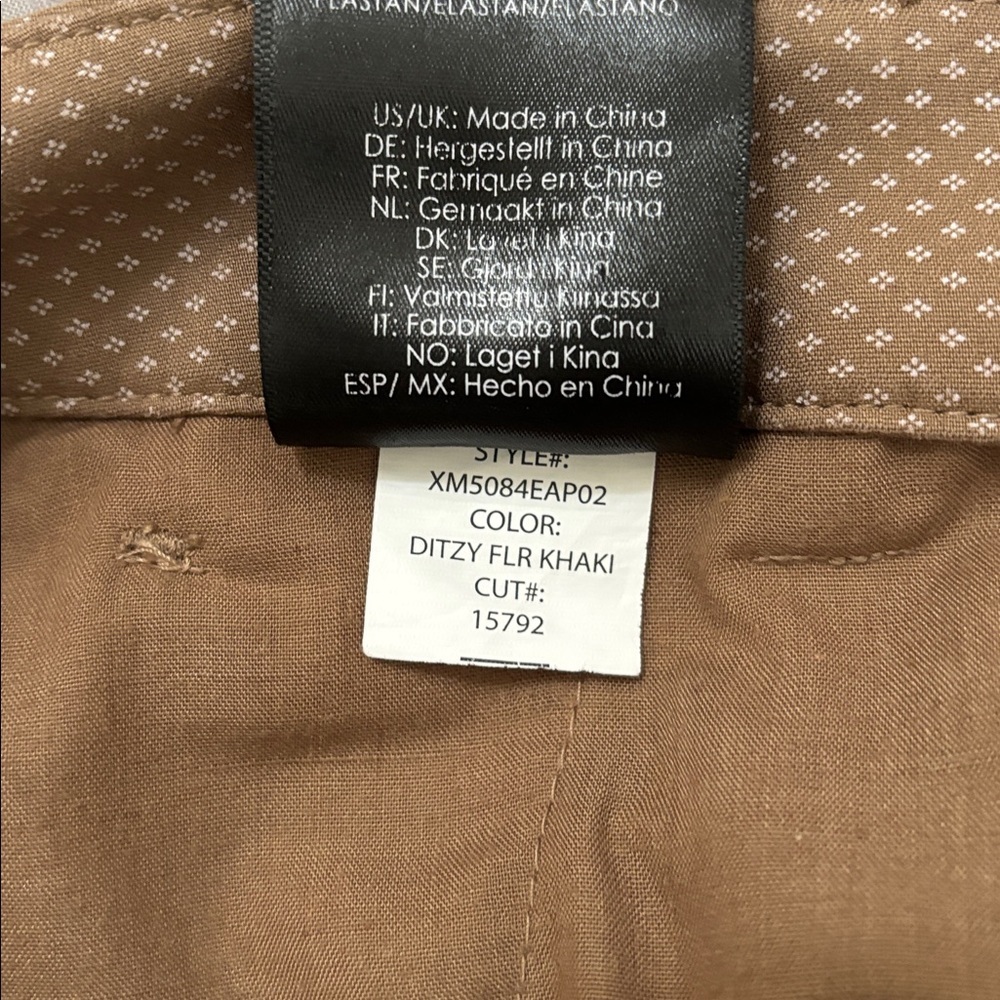 Liverpool Skinny Leg Ankle Length Trousers Ditzy Floral Khaki Size 14/32 - Picture 6 of 9